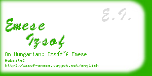 emese izsof business card